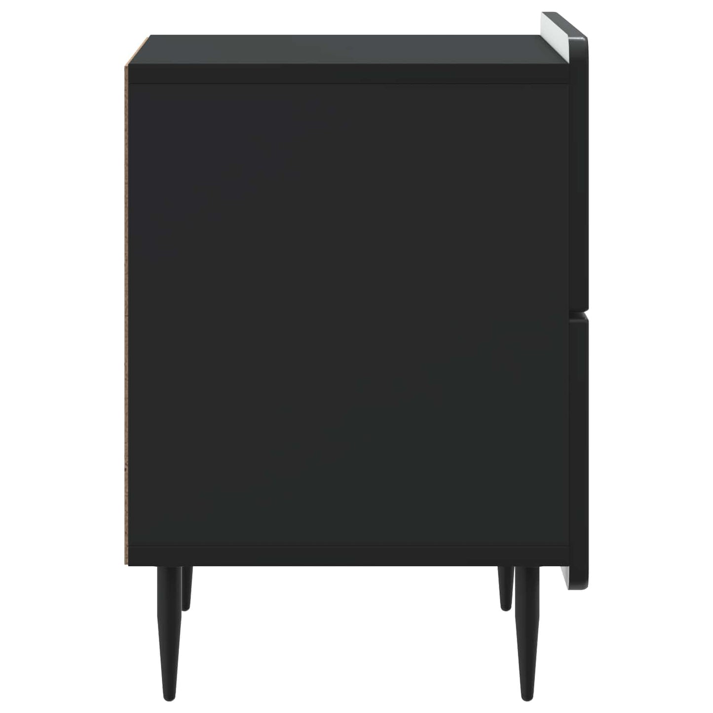 Nattbordskap 2 pcs Svart 43 x 34,5 x 49,5 cm Konstruert tre