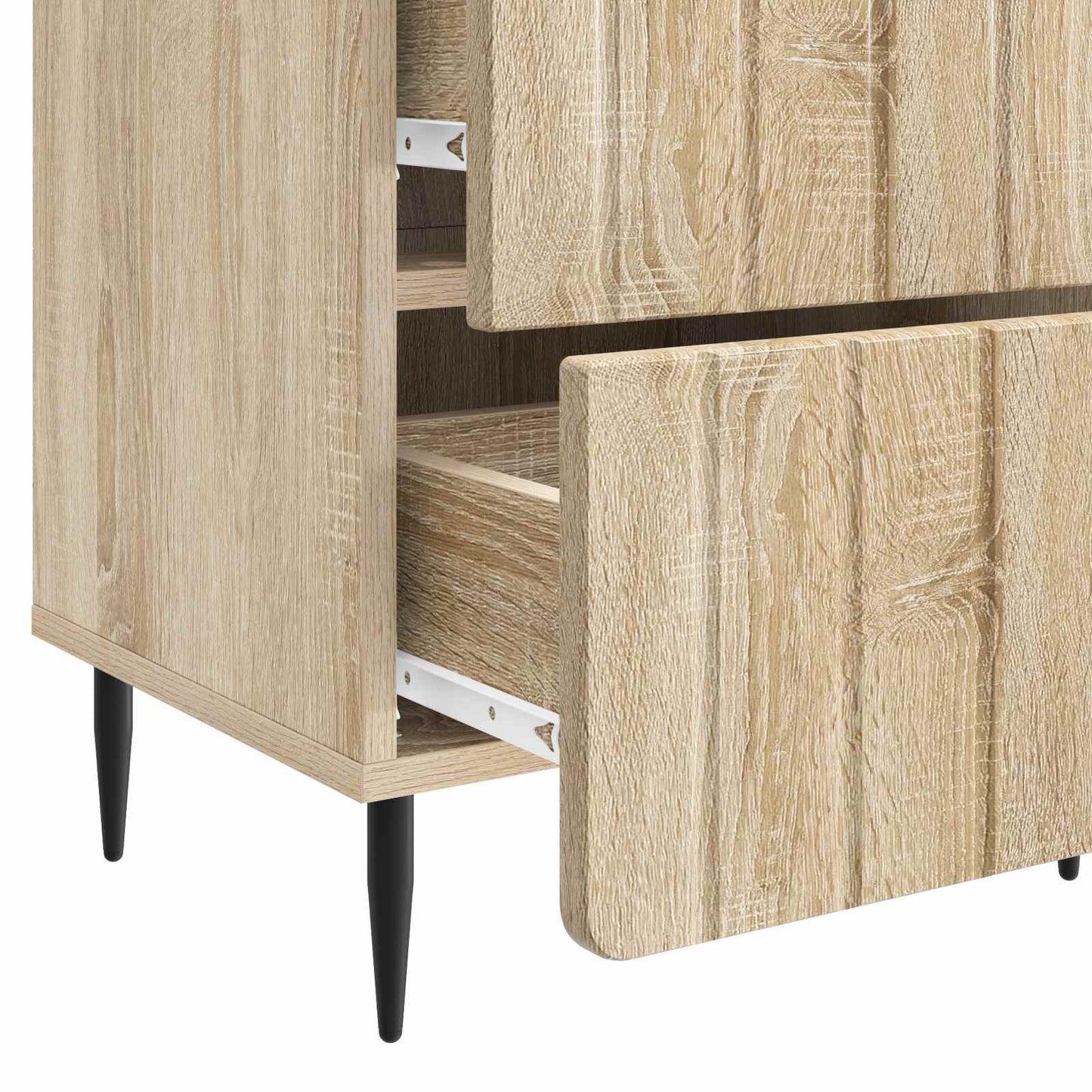 Nattbordskap med skuff 2 pcs Sonoma eik 43 x 34,5 x 49,5 cm