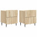 Nattbordskap med skuff 2 pcs Sonoma eik 43 x 34,5 x 49,5 cm