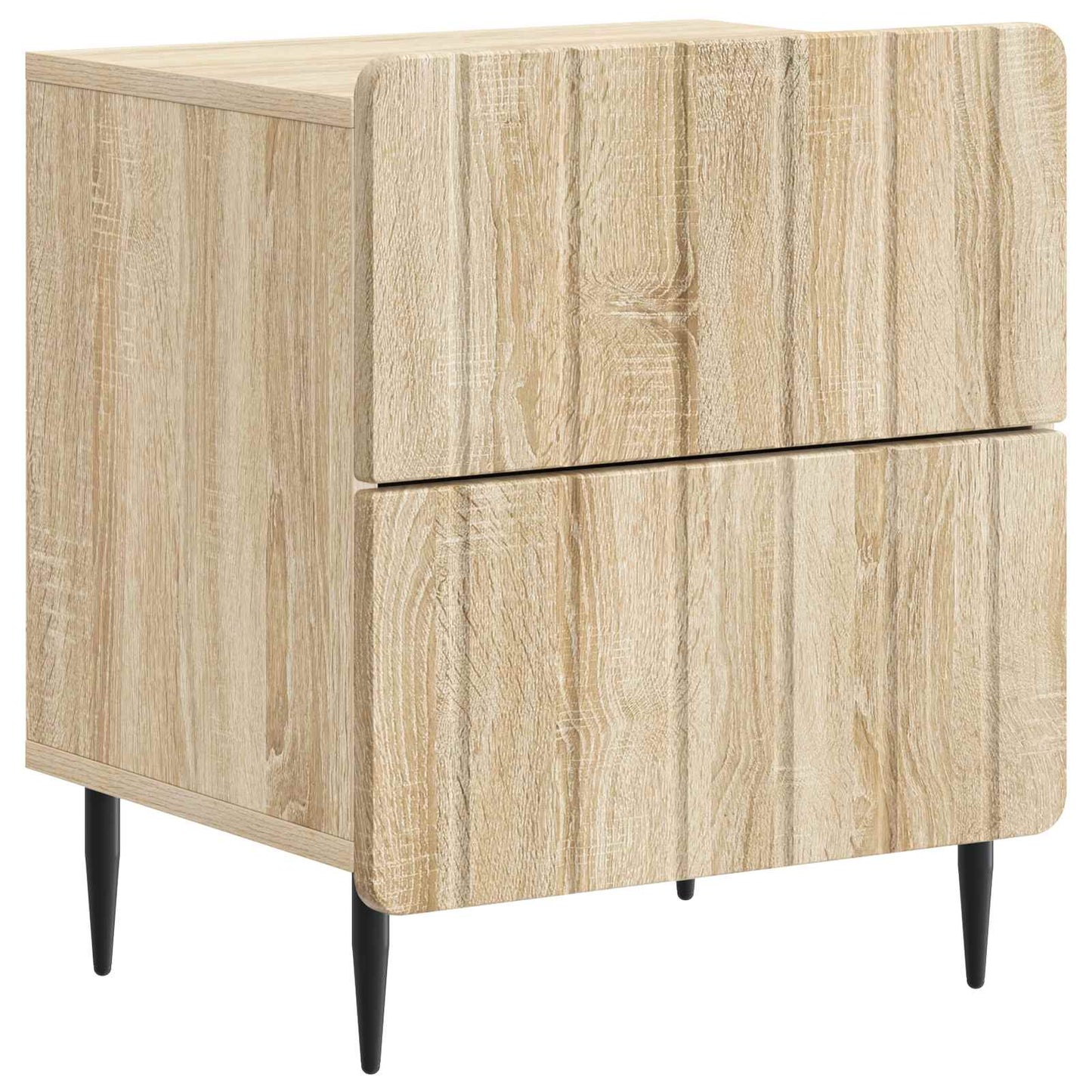 Nattbordskap med skuff 2 pcs Sonoma eik 43 x 34,5 x 49,5 cm