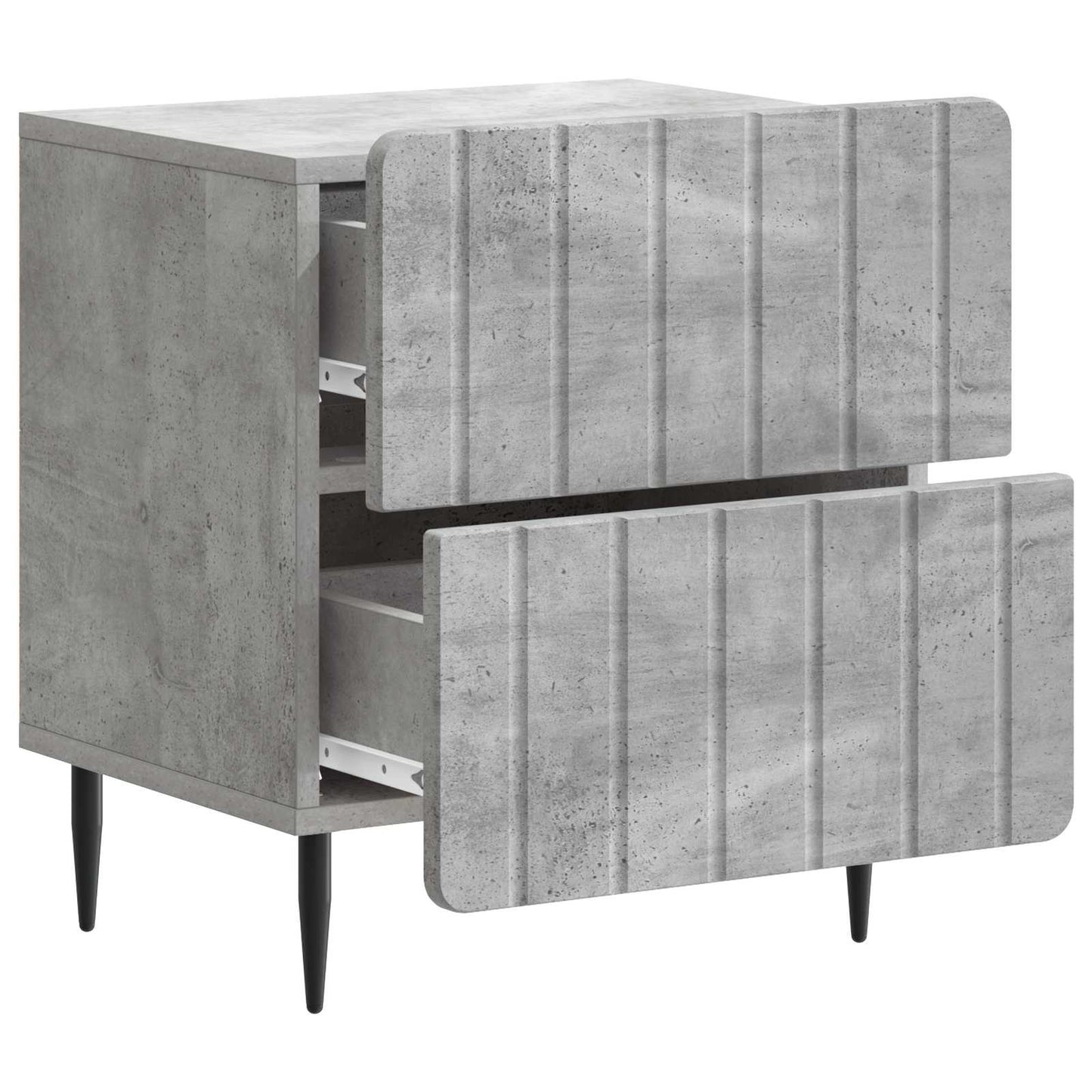 Nattbordskap Betonggrå 43 x 34,5 x 49,5 cm Konstruert tre