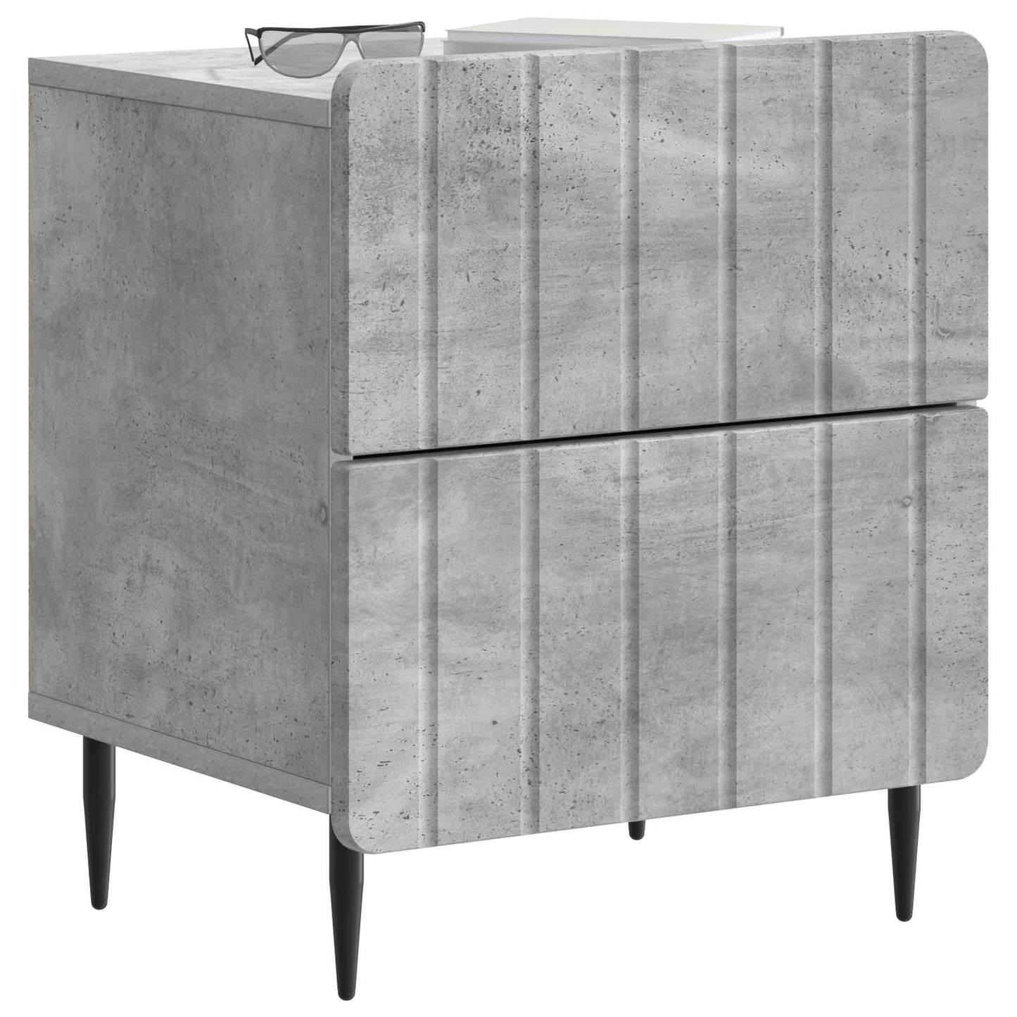 Nattbordskap Betonggrå 43 x 34,5 x 49,5 cm Konstruert tre