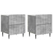 Nattbordskap 2 pcs Betonggrå 43 x 34,5 x 49,5 cm Konstruert tre