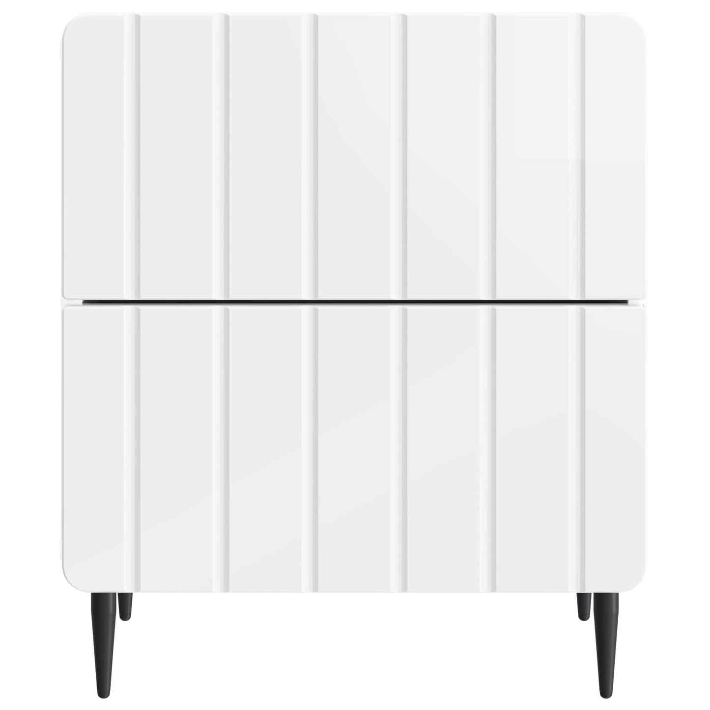 Nattbordskap Høgglans hvit 43 x 34,5 x 49,5 cm Konstruert tre