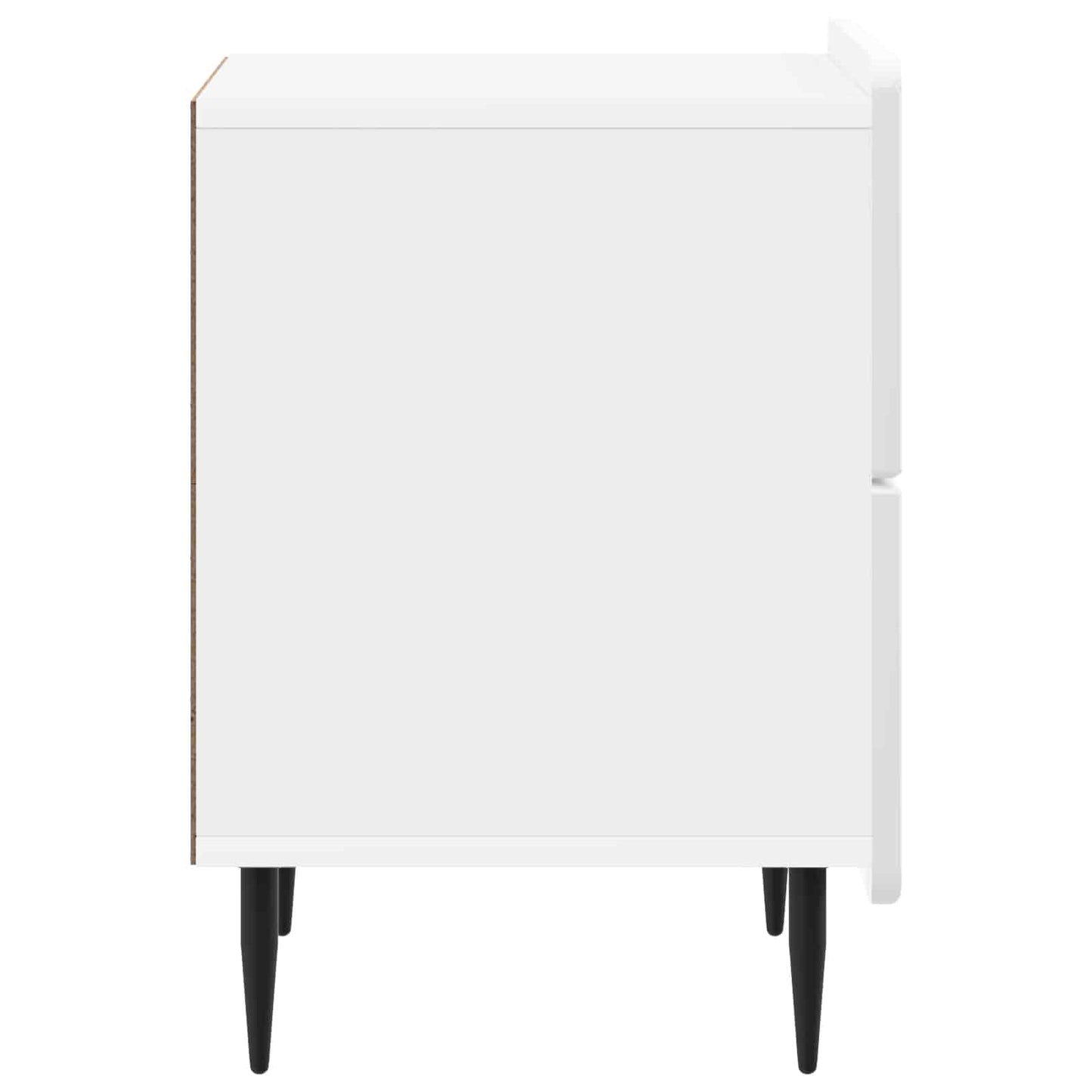 Nattbordskap Høgglans hvit 43 x 34,5 x 49,5 cm Konstruert tre