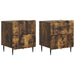 Nattbordskap 2 pcs Røkt Eik 43 x 34,5 x 49,5 cm Konstruert tre