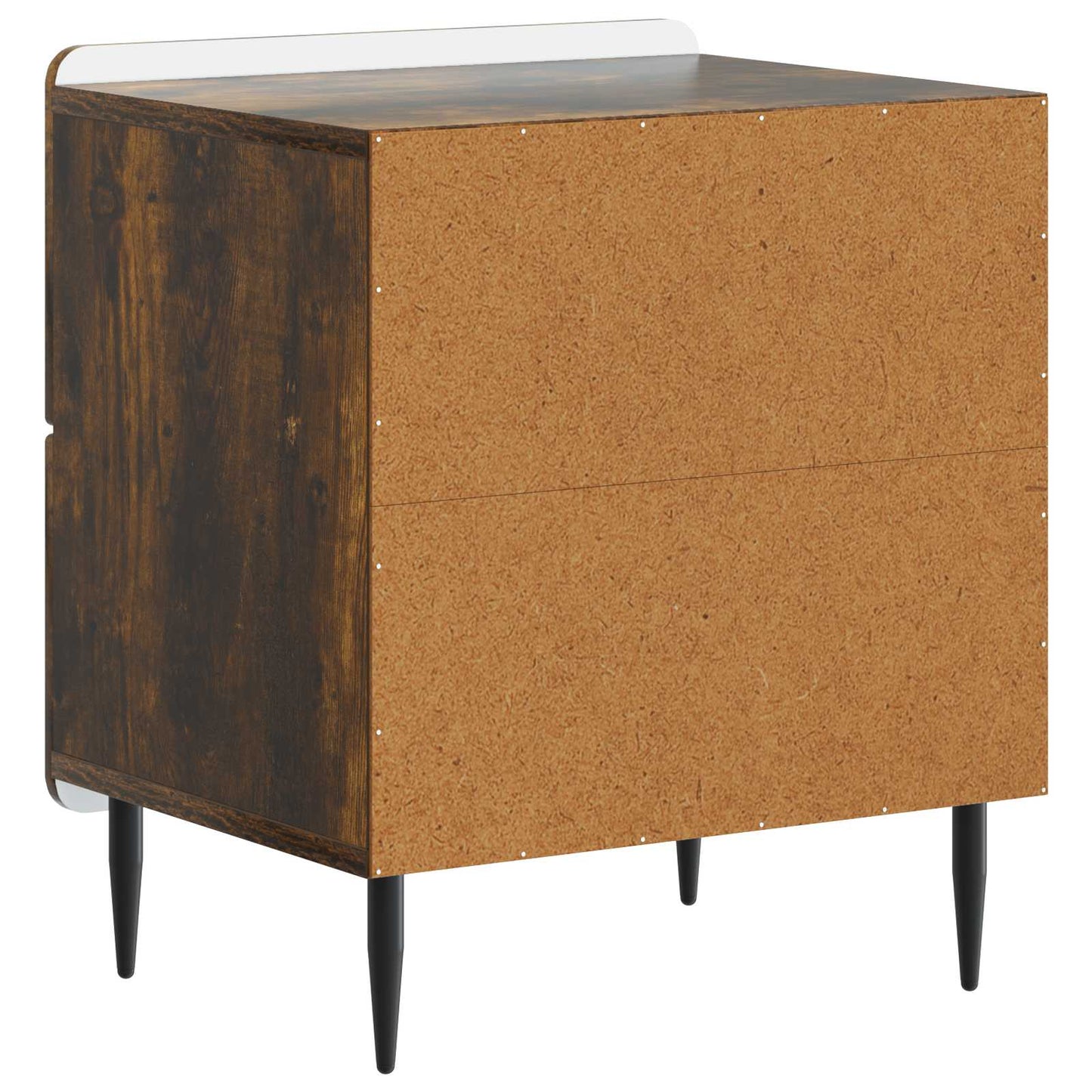 Nattbordskap 2 pcs Røkt Eik 43 x 34,5 x 49,5 cm Konstruert tre