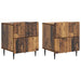 Nattbordskap med skuff 2 pcs Gammelt tre 43 x 34,5 x 49,5 cm