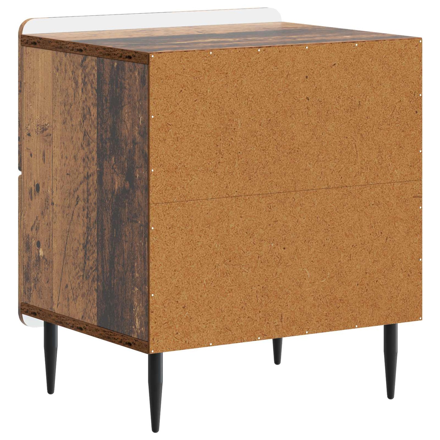Nattbordskap med skuff 2 pcs Gammelt tre 43 x 34,5 x 49,5 cm