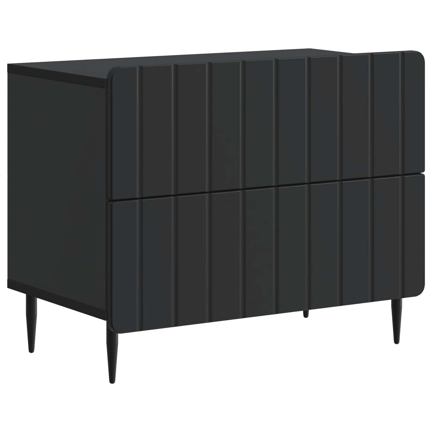 Nattbordskap med skuff Svart 62 x 34,5 x 49,5 cm Konstruert tre