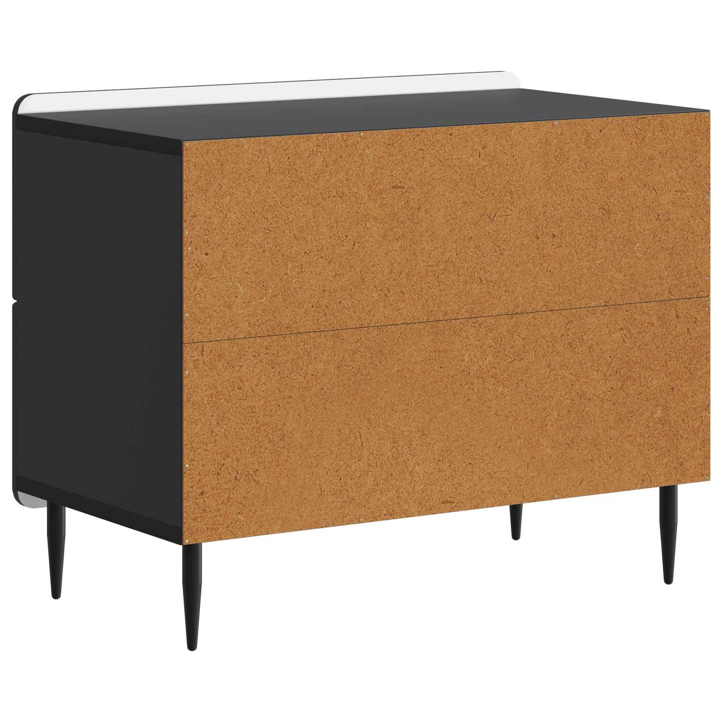 Nattbordskap med skuff Svart 62 x 34,5 x 49,5 cm Konstruert tre