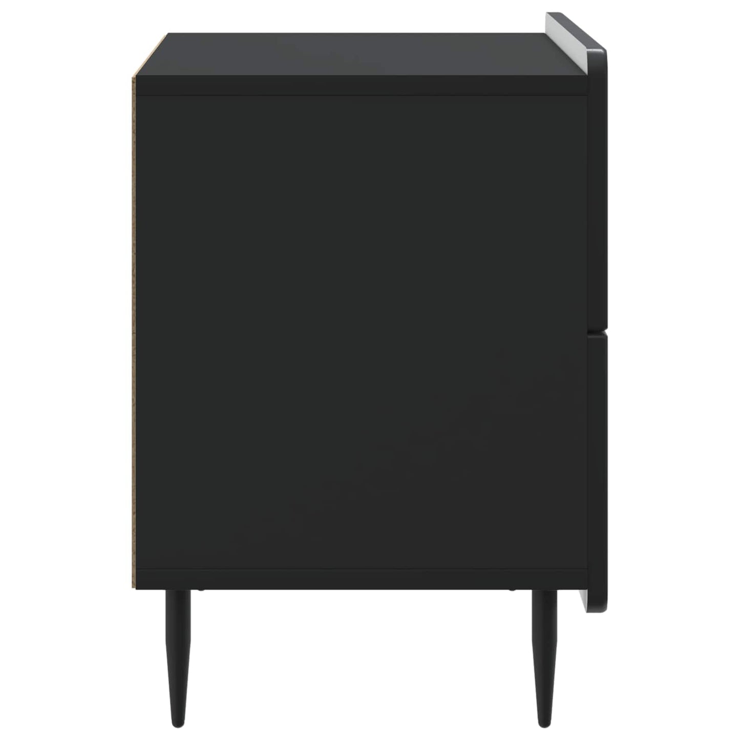 Nattbordskap med skuff Svart 62 x 34,5 x 49,5 cm Konstruert tre