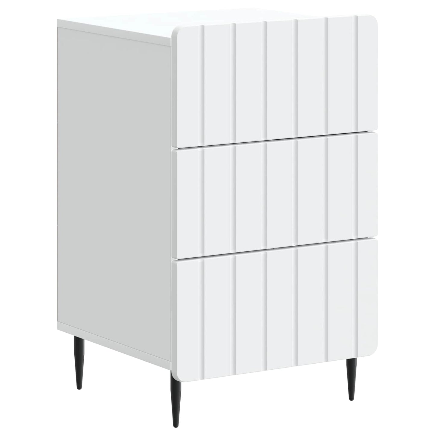 Nattbordskap med skuff Hvit 43x 41 x 68 cm Konstruert tre