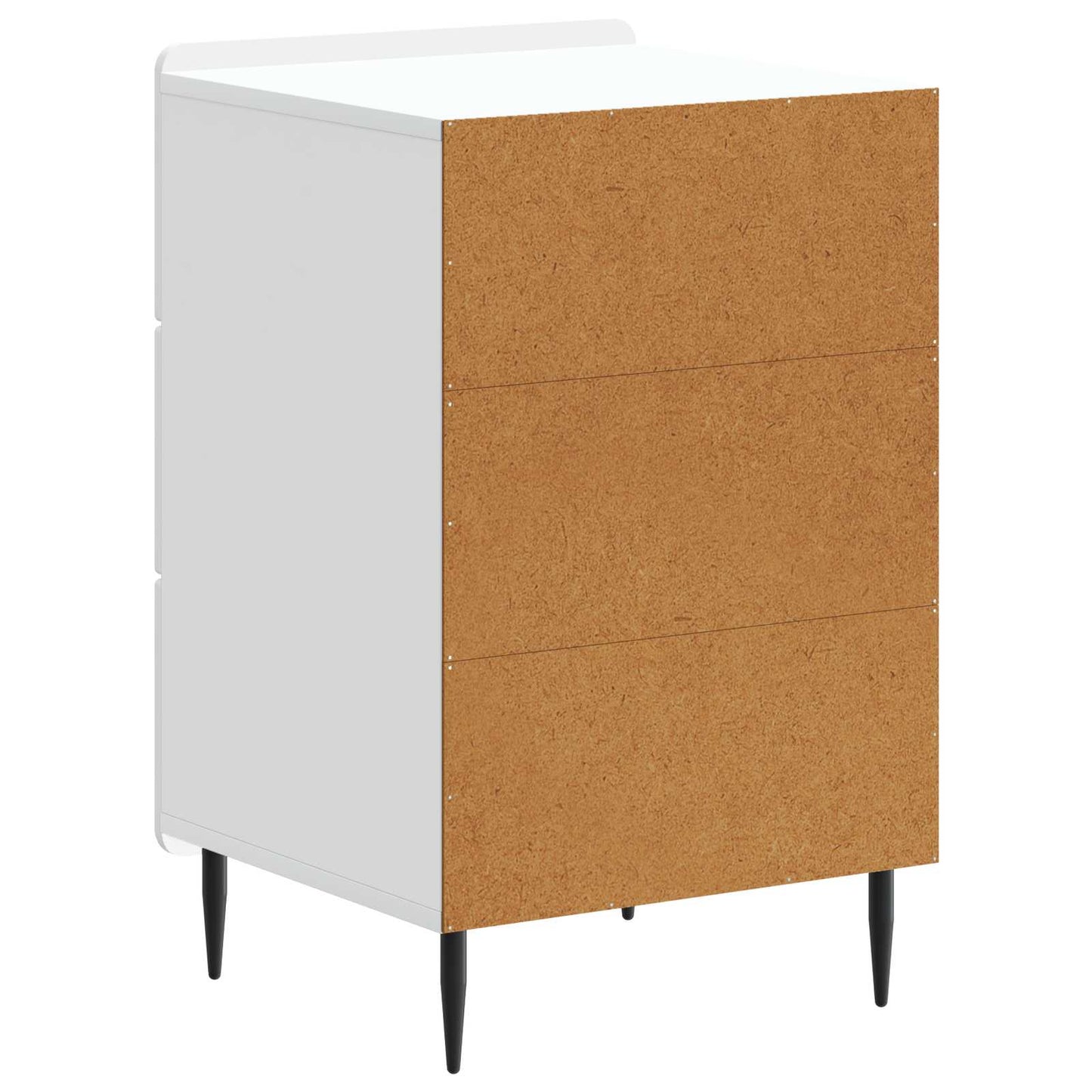 Nattbordskap med skuff Hvit 43x 41 x 68 cm Konstruert tre