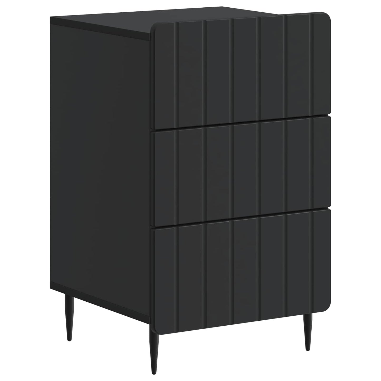Nattbordskap med skuff Svart 43x 41 x 68 cm Konstruert tre