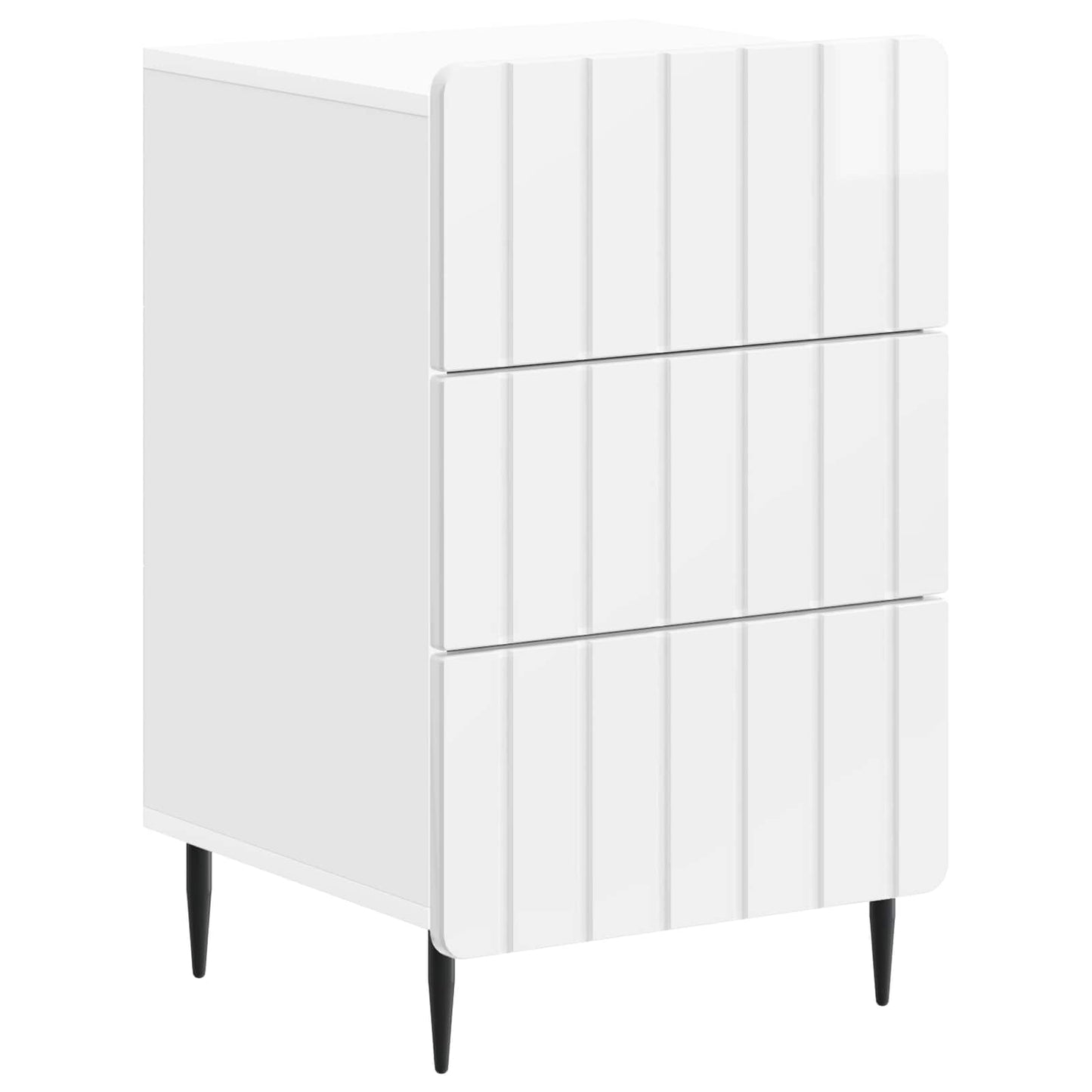 Nattbordskap Høgglans hvit 43x 41 x 68 cm Konstruert tre