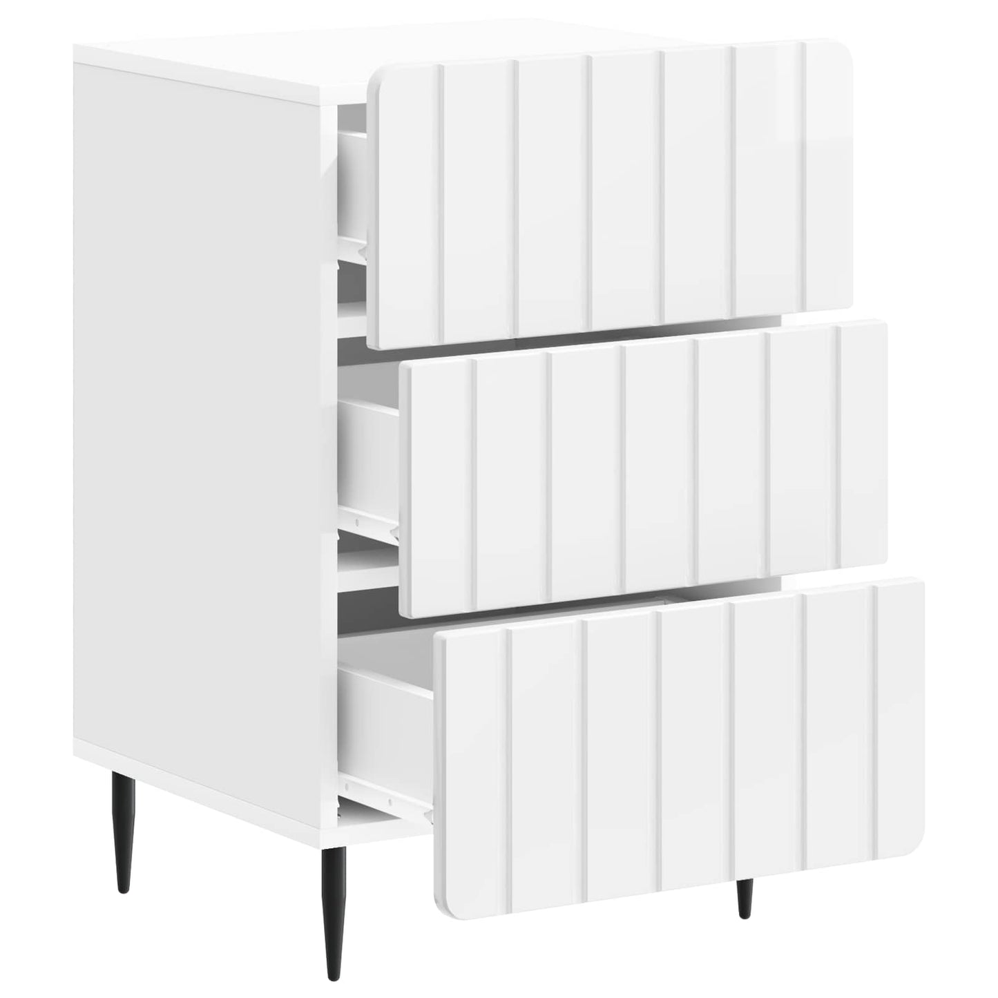 Nattbordskap Høgglans hvit 43x 41 x 68 cm Konstruert tre