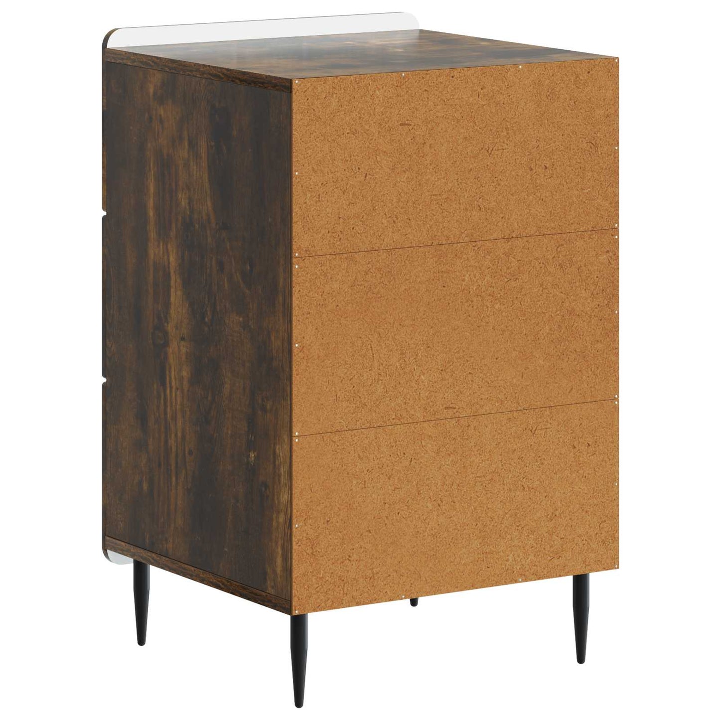 Nattbordskap med skuff Røkt Eik 43x 41 x 68 cm Konstruert tre