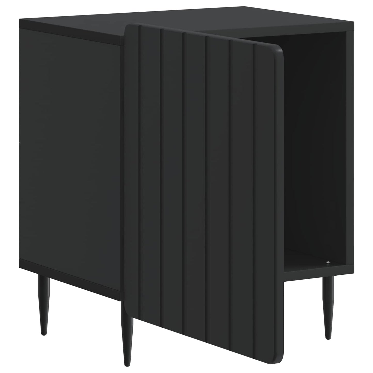 Nattbordskap Svart 43 x 34,5 x 52 cm Konstruert tre