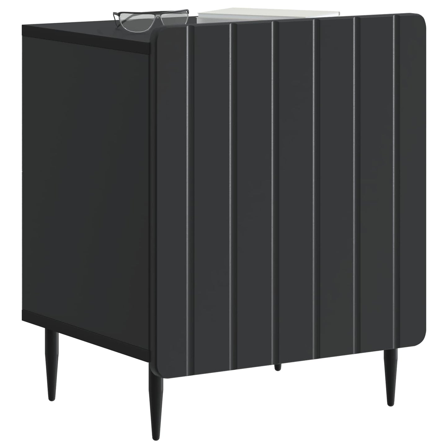 Nattbordskap Svart 43 x 34,5 x 52 cm Konstruert tre