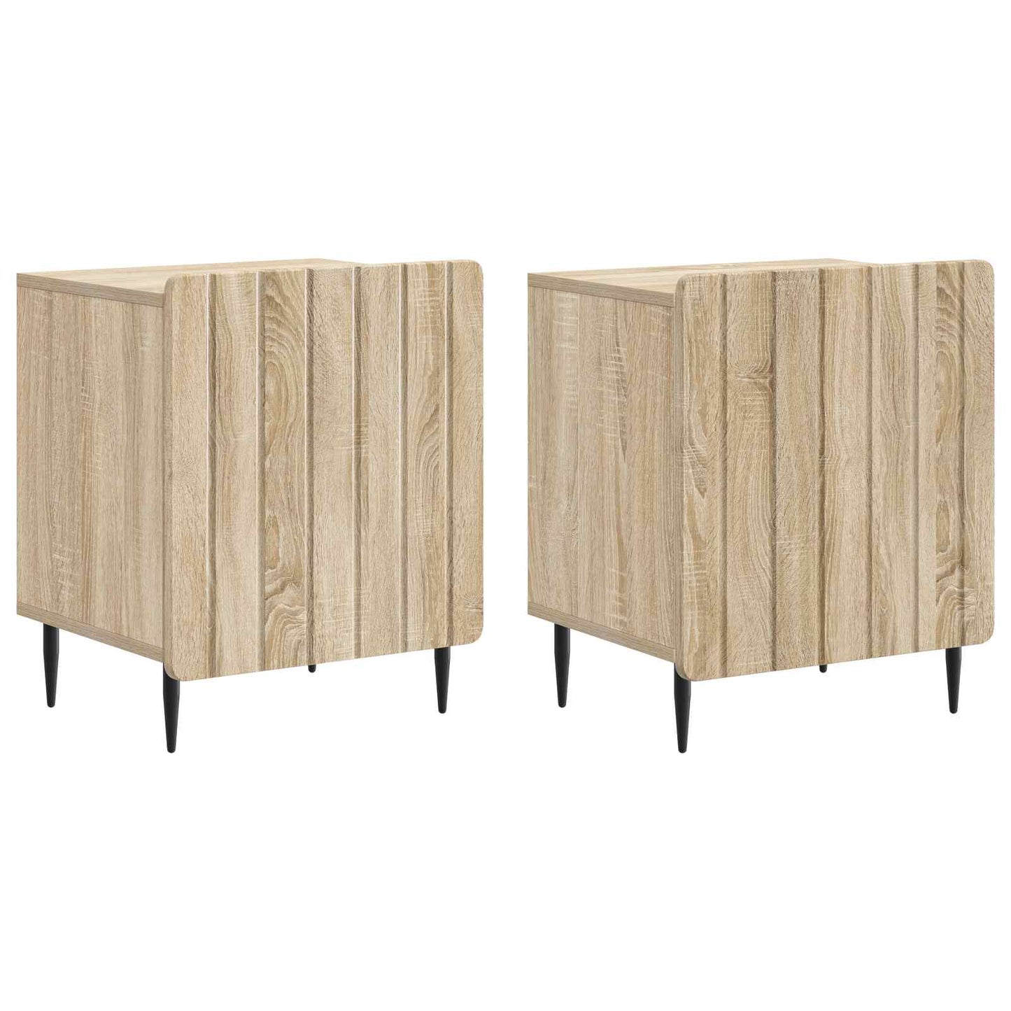Nattbordskap 2 pcs Sonoma eik 43 x 34,5 x 52 cm Konstruert tre