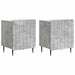 Nattbordskap 2 pcs Betonggrå 43 x 34,5 x 52 cm Konstruert tre