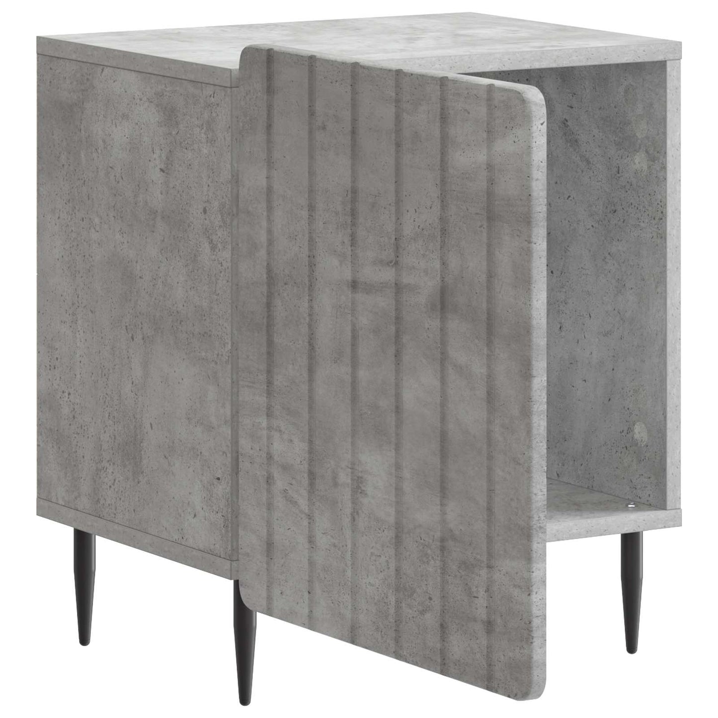 Nattbordskap 2 pcs Betonggrå 43 x 34,5 x 52 cm Konstruert tre