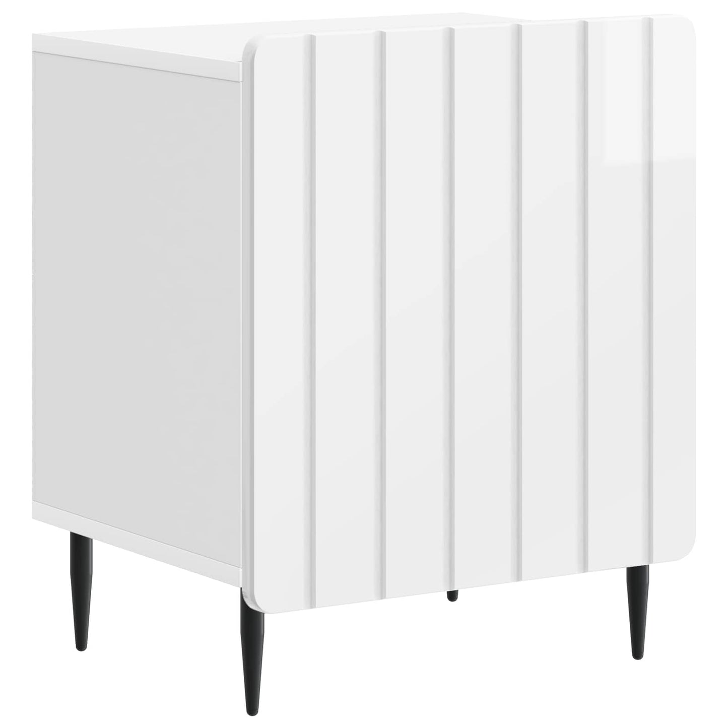 Nattbordskap Høgglans hvit 43 x 34,5 x 52 cm Konstruert tre