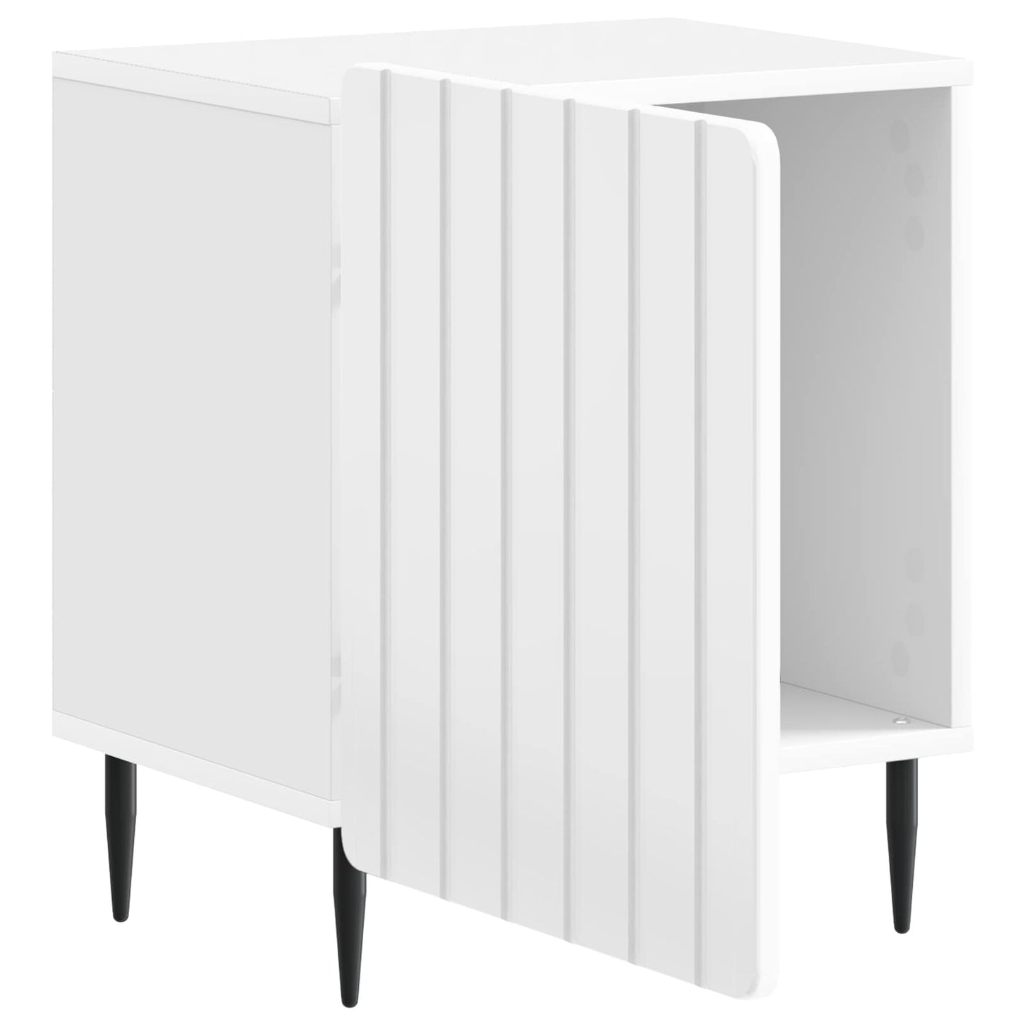 Nattbordskap Høgglans hvit 43 x 34,5 x 52 cm Konstruert tre