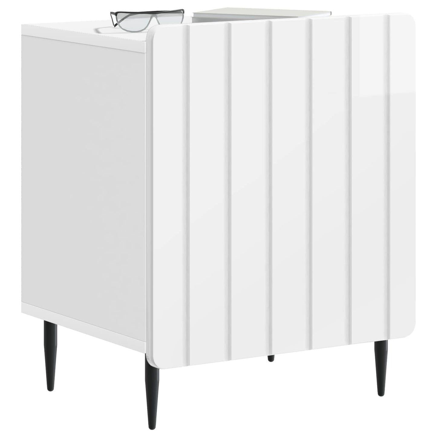 Nattbordskap Høgglans hvit 43 x 34,5 x 52 cm Konstruert tre