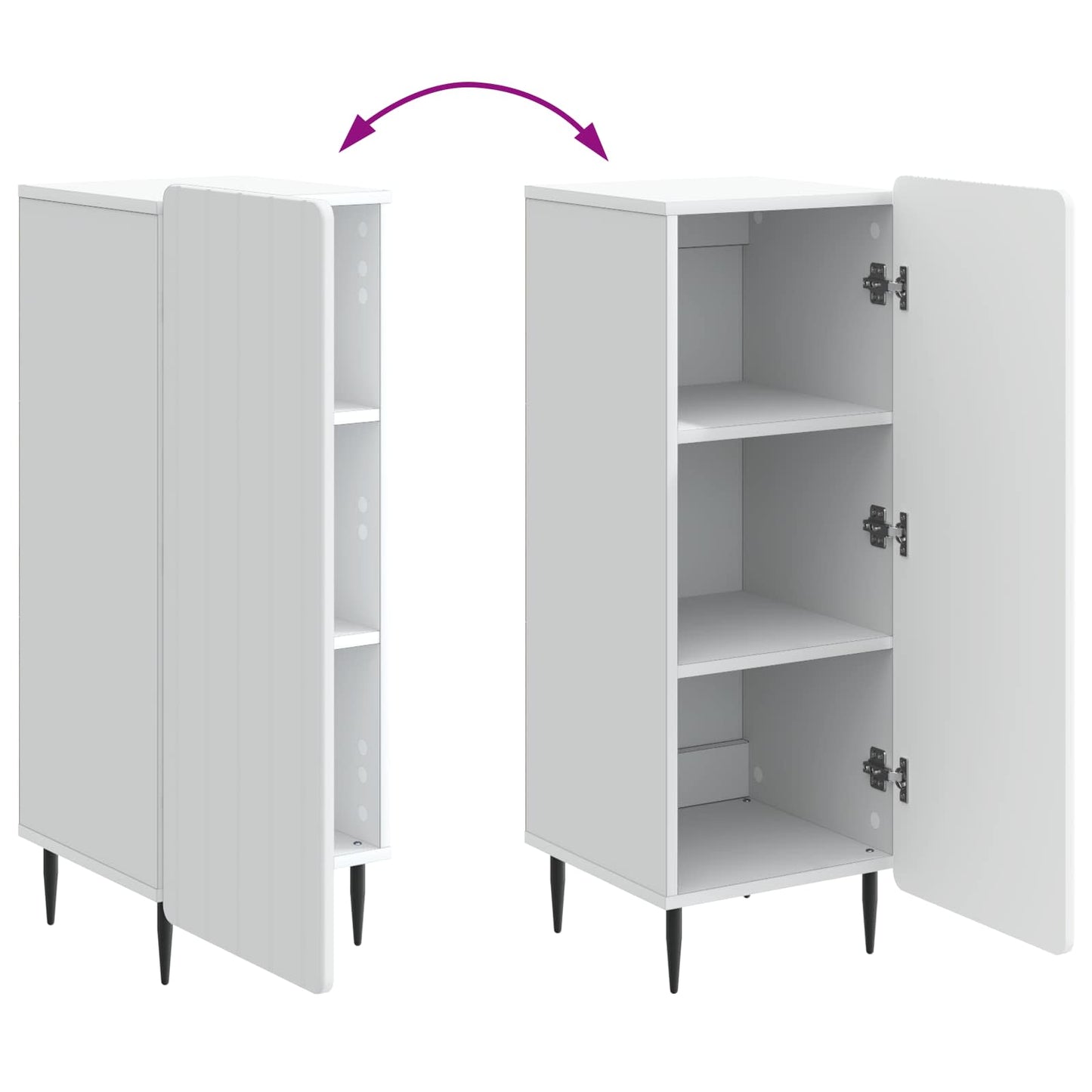 Serviesskap Hvit 34,5 x 33 x 92 cm Konstruert tre