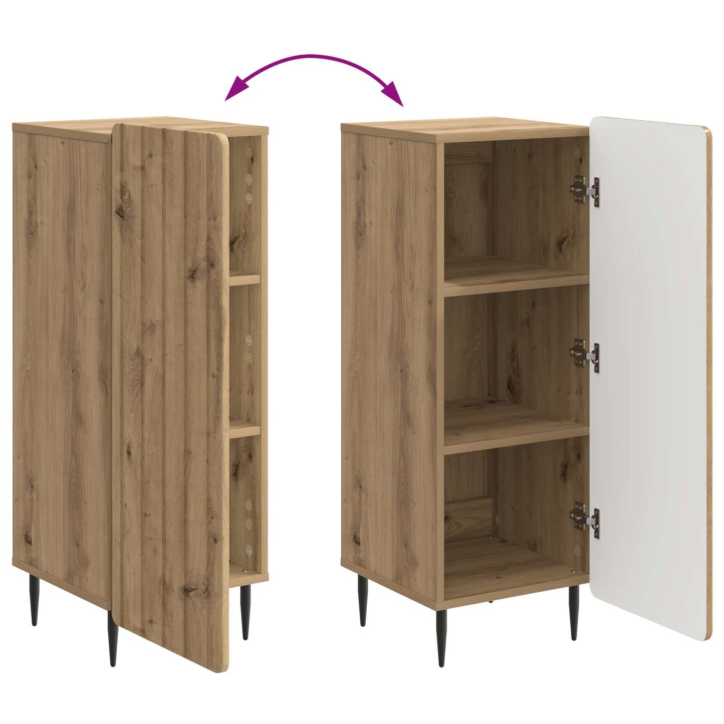 Serviesskap Artisan eik 34,5 x 33 x 92 cm Konstruert tre
