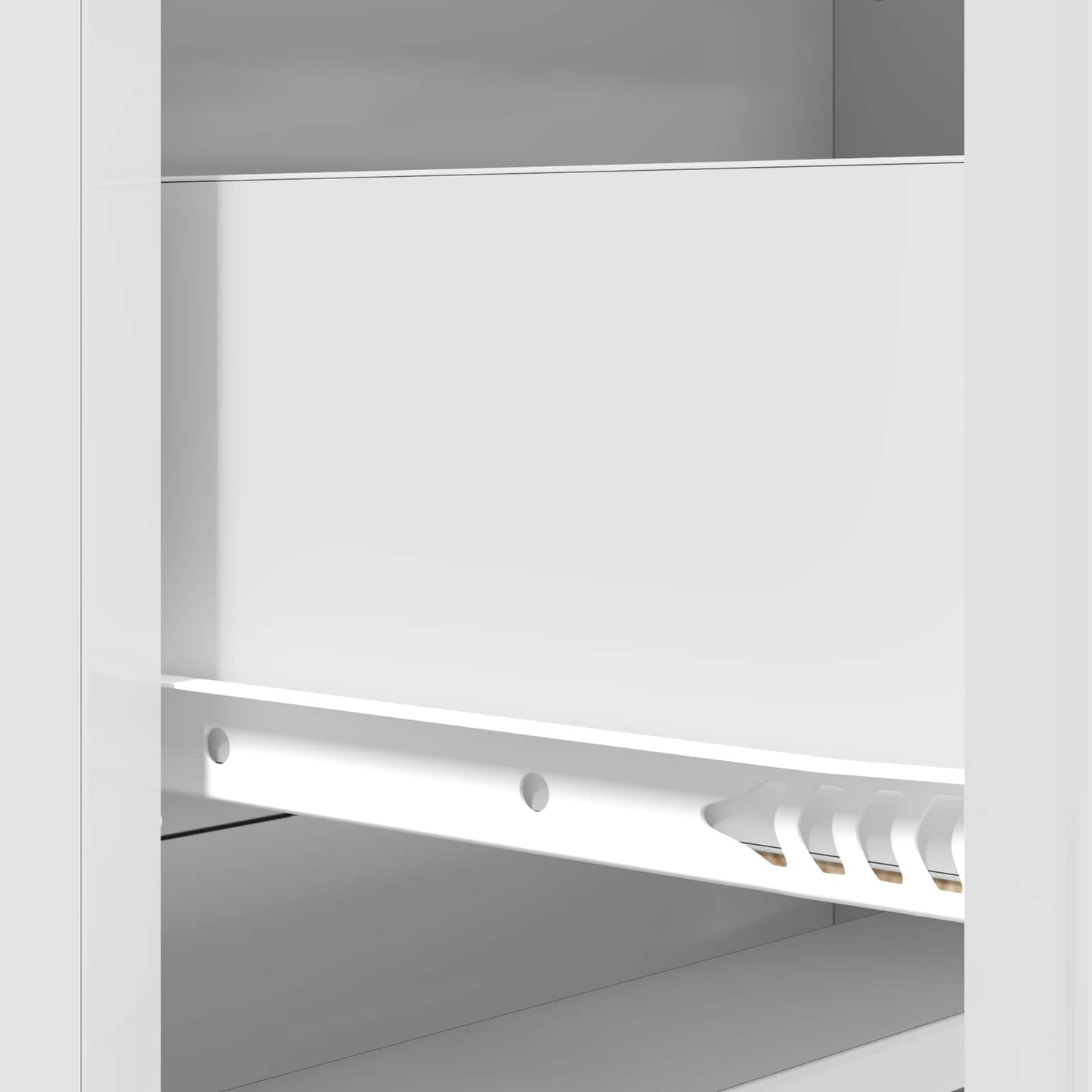 Skuffeskap Høgglans hvit 66 x 34,5 x 92 cm Konstruert tre