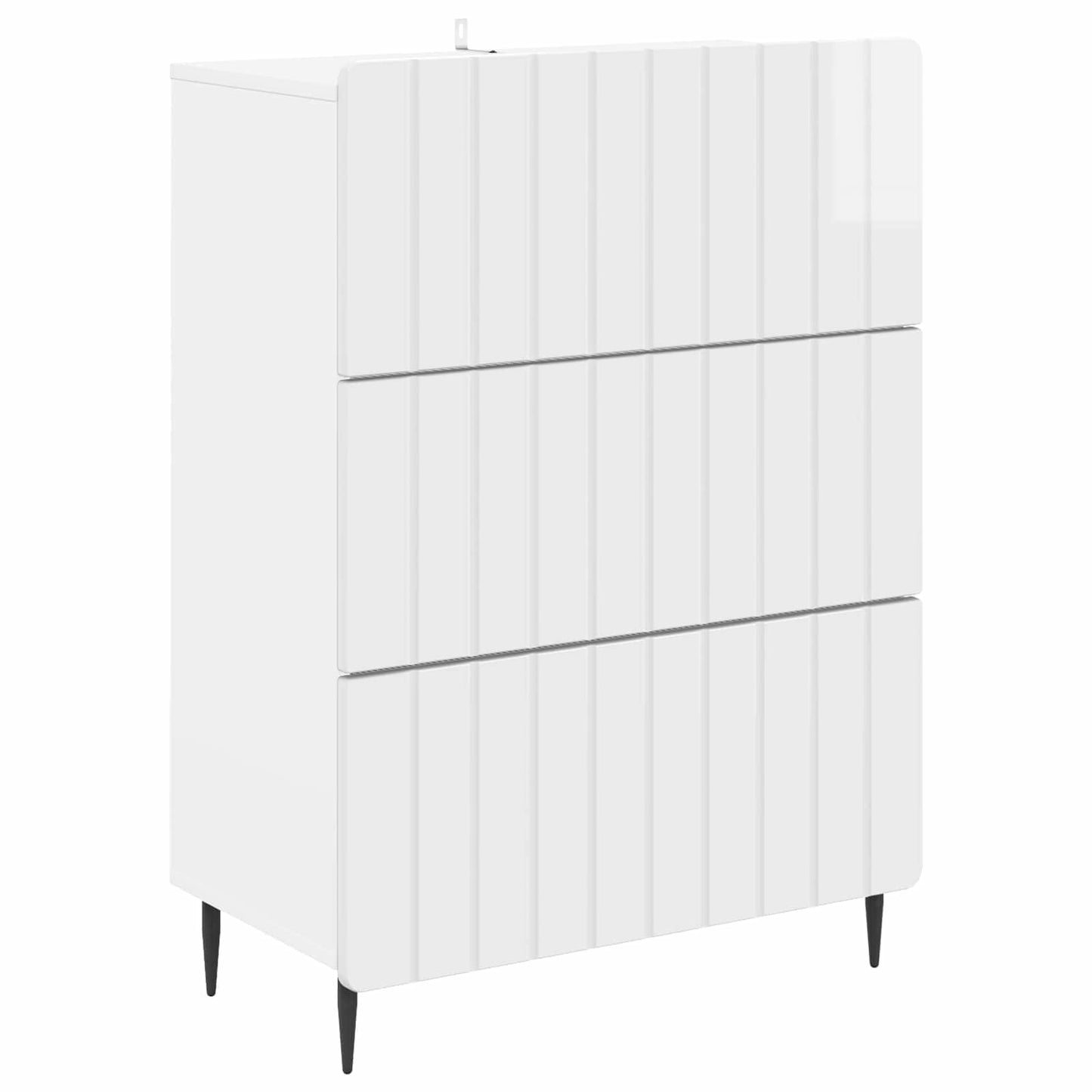 Skuffeskap Høgglans hvit 66 x 34,5 x 92 cm Konstruert tre