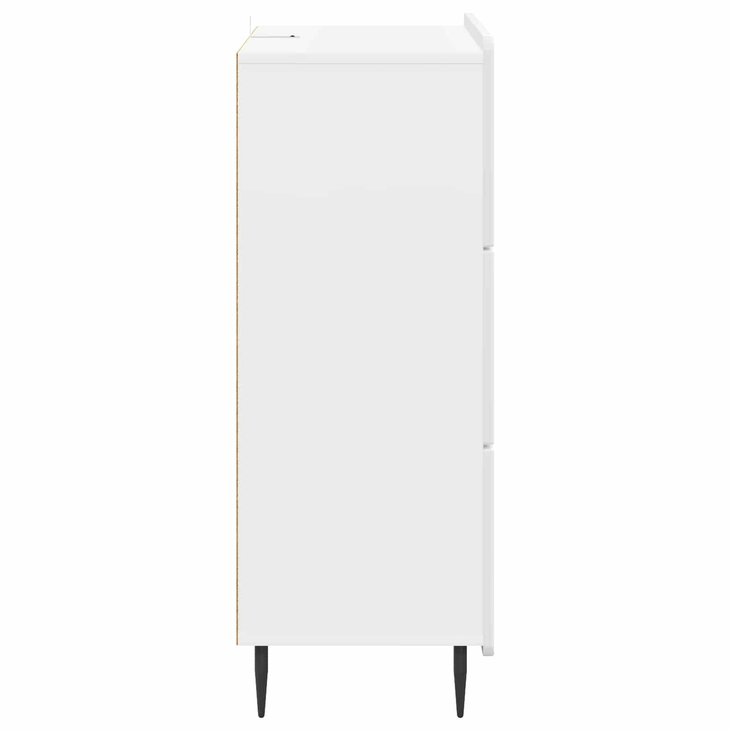Skuffeskap Høgglans hvit 66 x 34,5 x 92 cm Konstruert tre