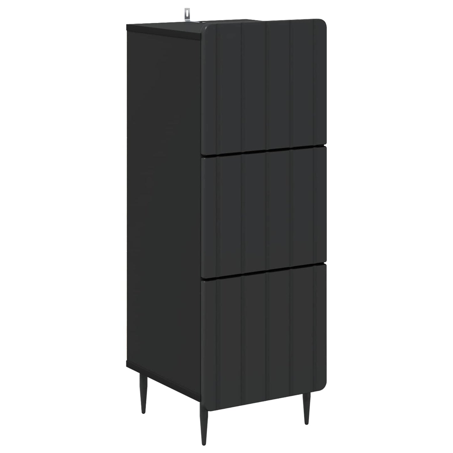 Skuffeskap Svart 33 x 34,5 x 92 cm Konstruert tre