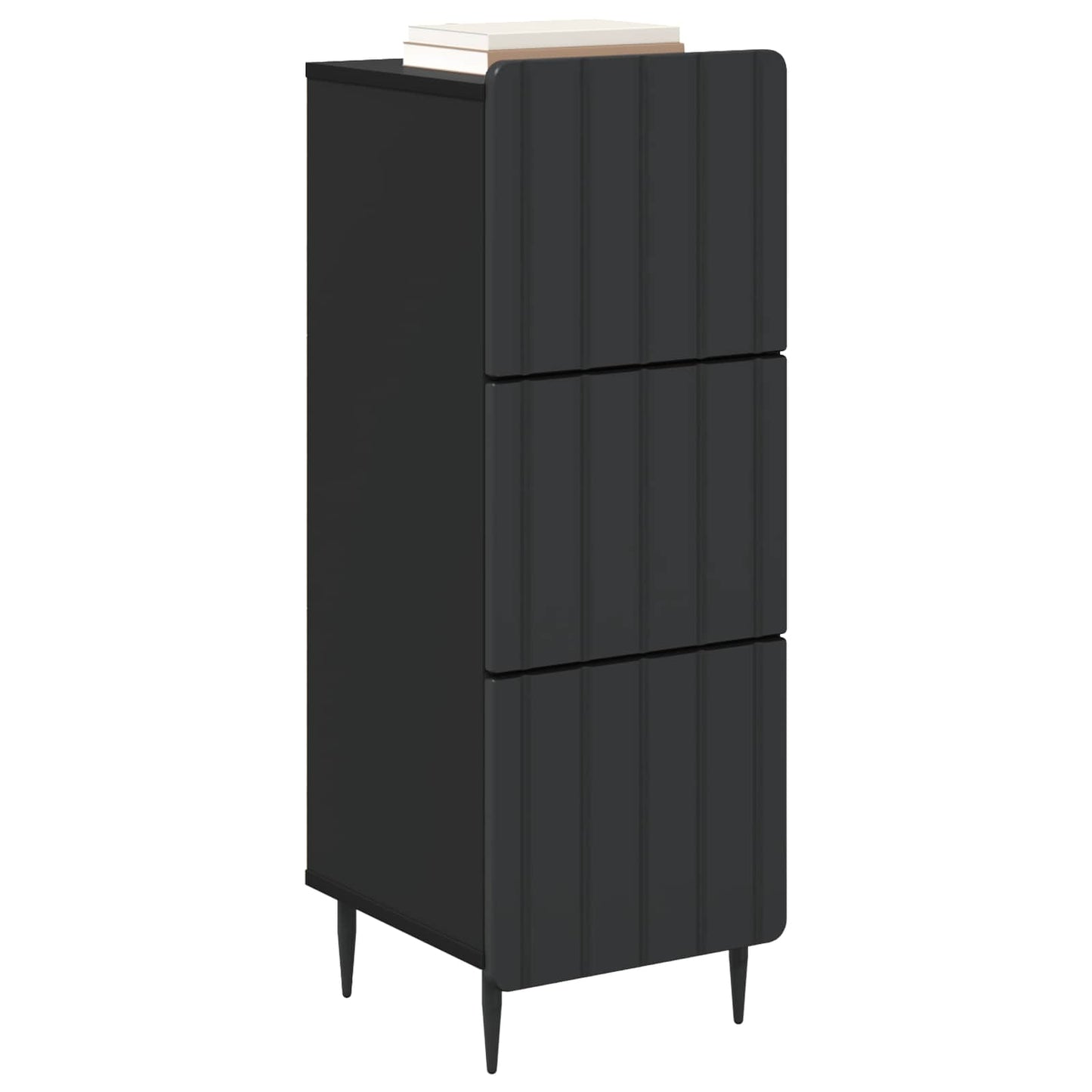 Skuffeskap Svart 33 x 34,5 x 92 cm Konstruert tre