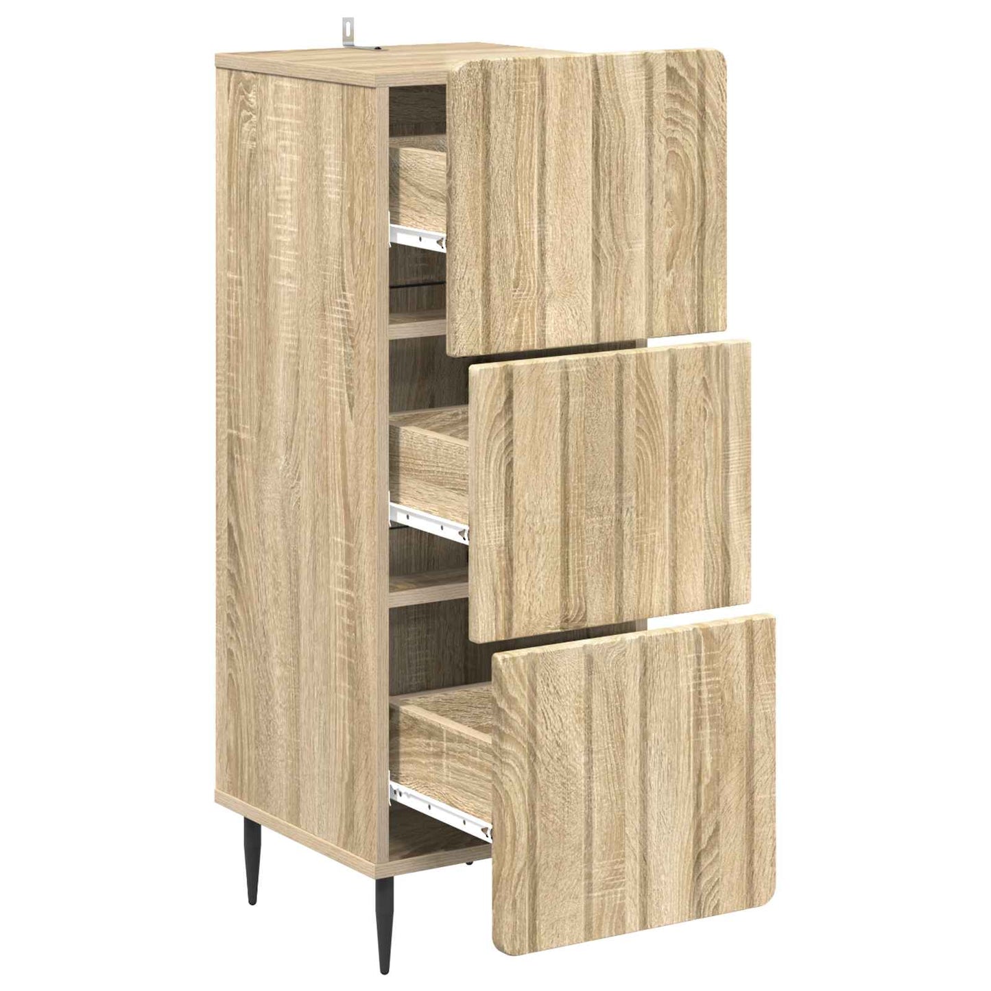 Skuffeskap Sonoma eik 33 x 34,5 x 92 cm Konstruert tre