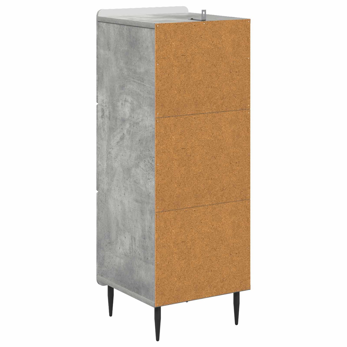 Skuffeskap Betonggrå 33 x 34,5 x 92 cm Konstruert tre