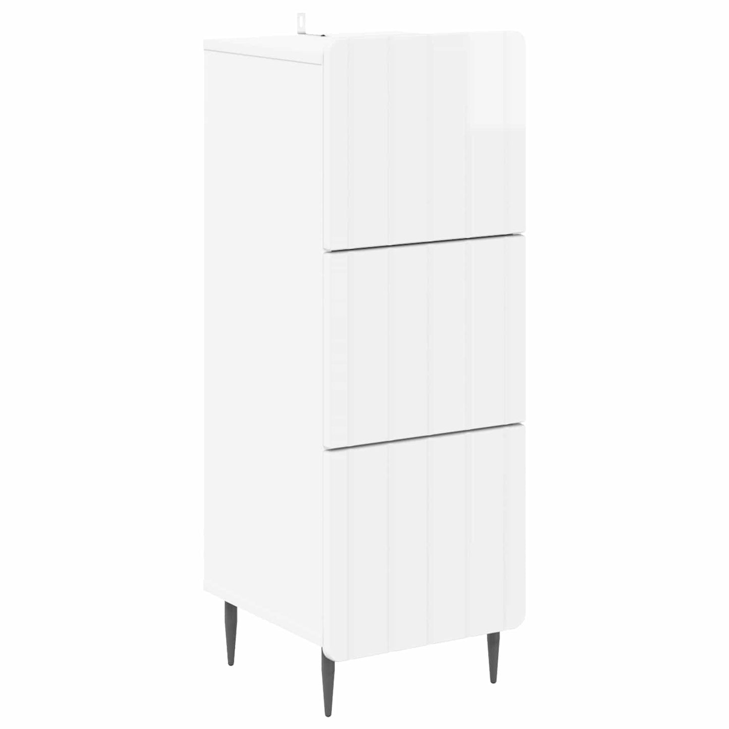 Skuffeskap Høgglans hvit 33 x 34,5 x 92 cm Konstruert tre