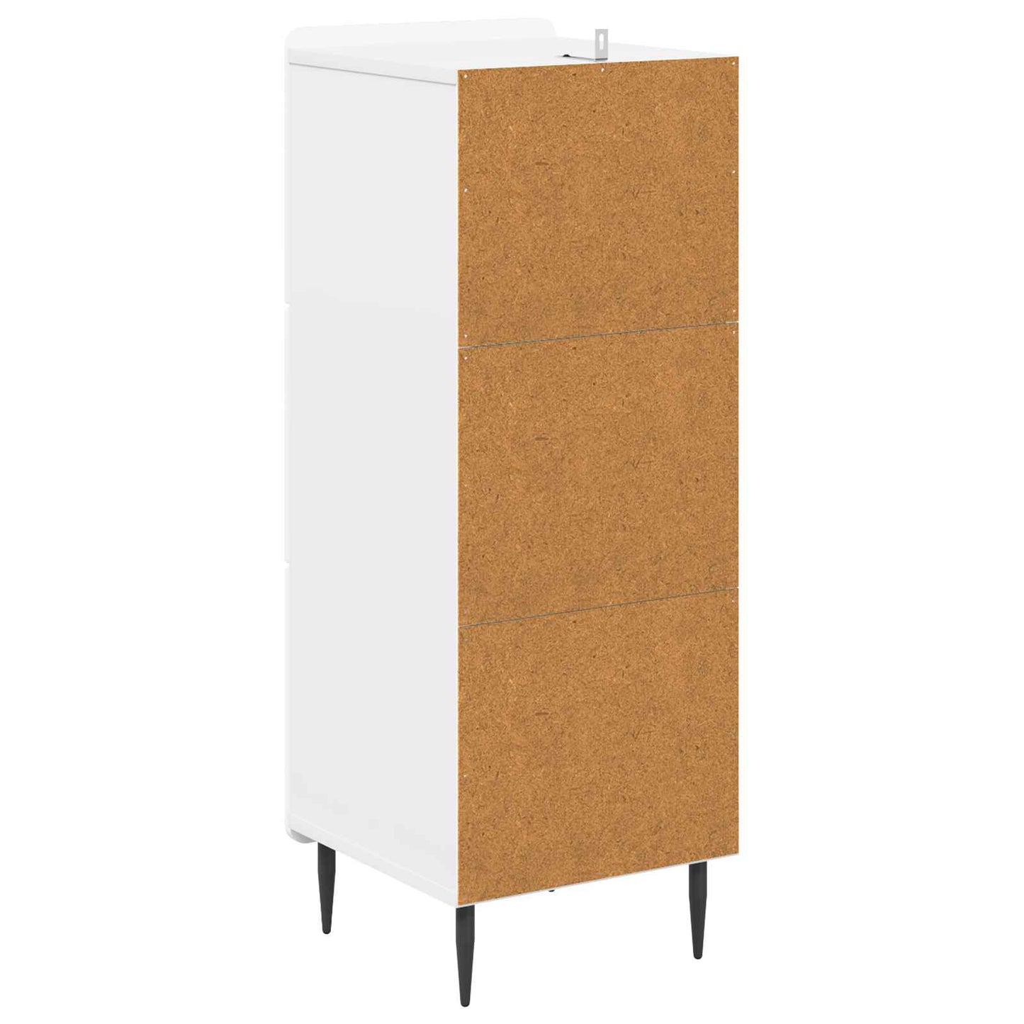 Skuffeskap Høgglans hvit 33 x 34,5 x 92 cm Konstruert tre