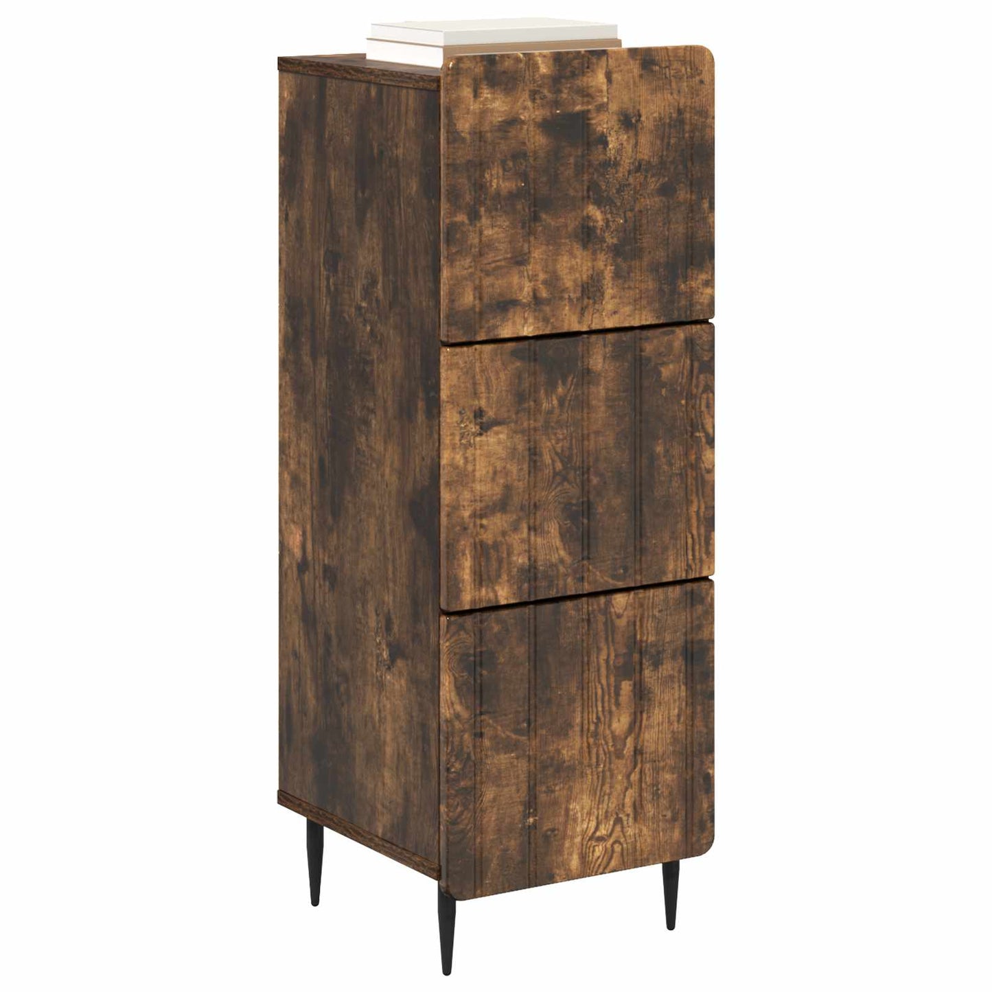 Skuffeskap Røkt Eik 33 x 34,5 x 92 cm Konstruert tre