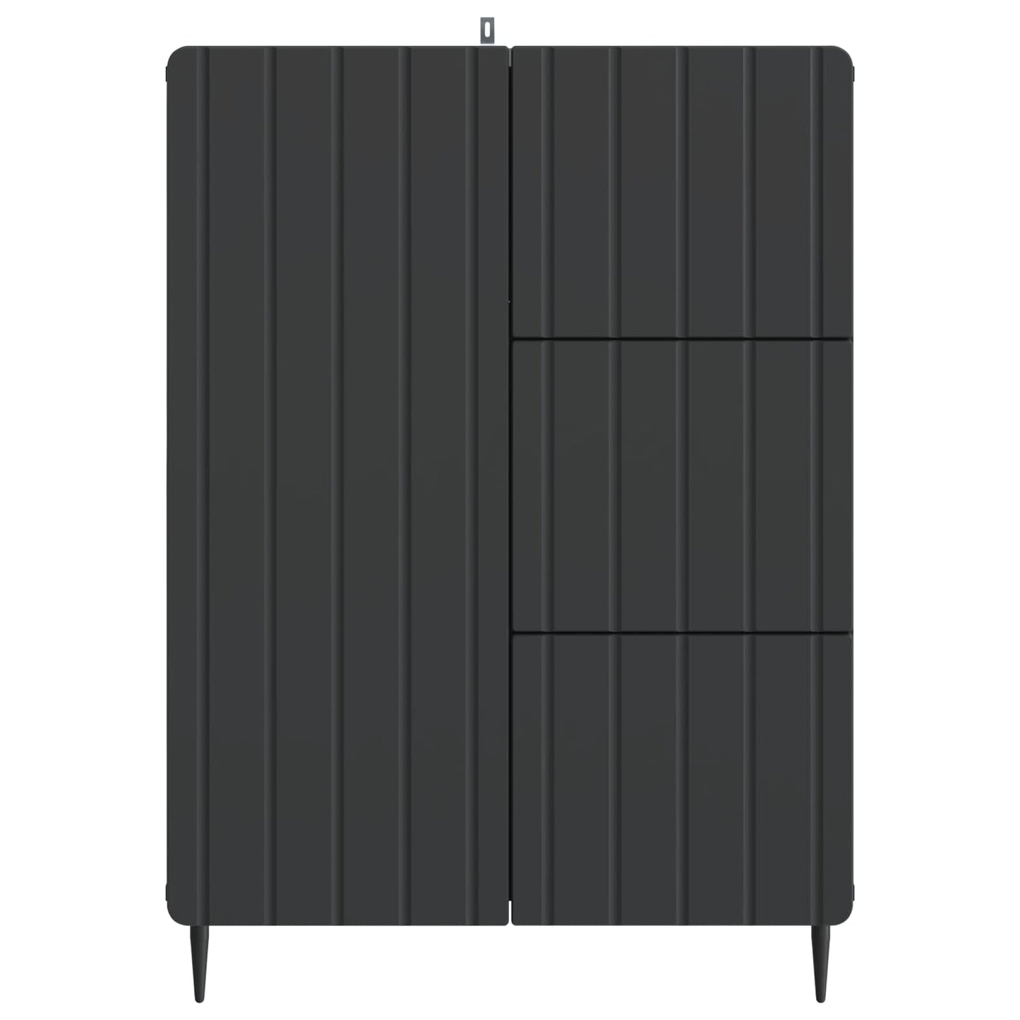 Serviesskap med skuff Svart 66 x 34,5 x 91,5 cm Konstruert tre