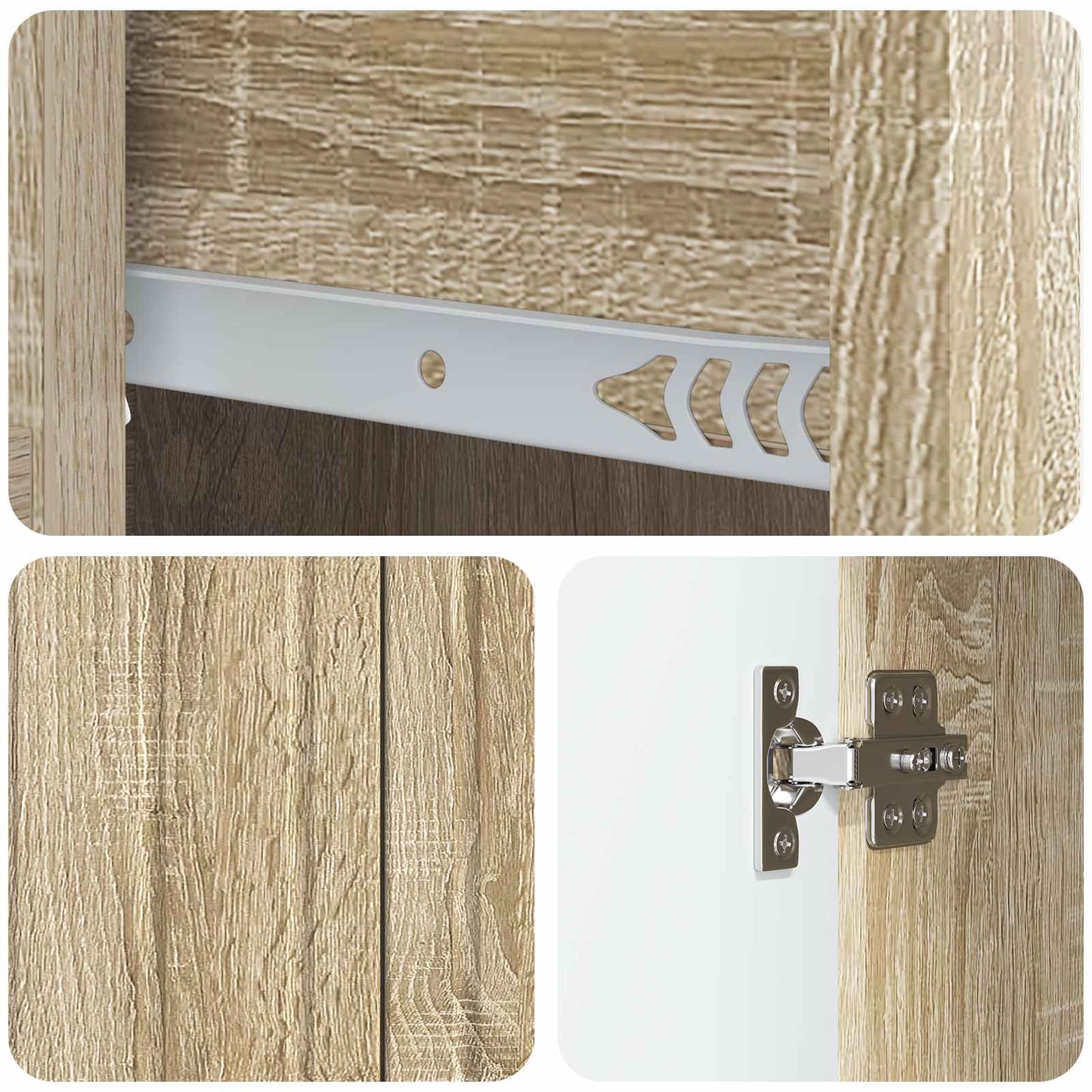 Serviesskap Sonoma eik 66 x 34,5 x 91,5 cm Konstruert tre