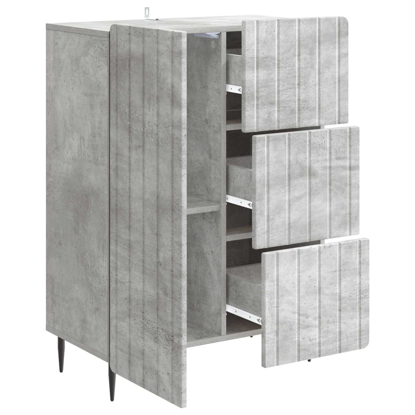 Serviesskap Betonggrå 66 x 34,5 x 91,5 cm Konstruert tre
