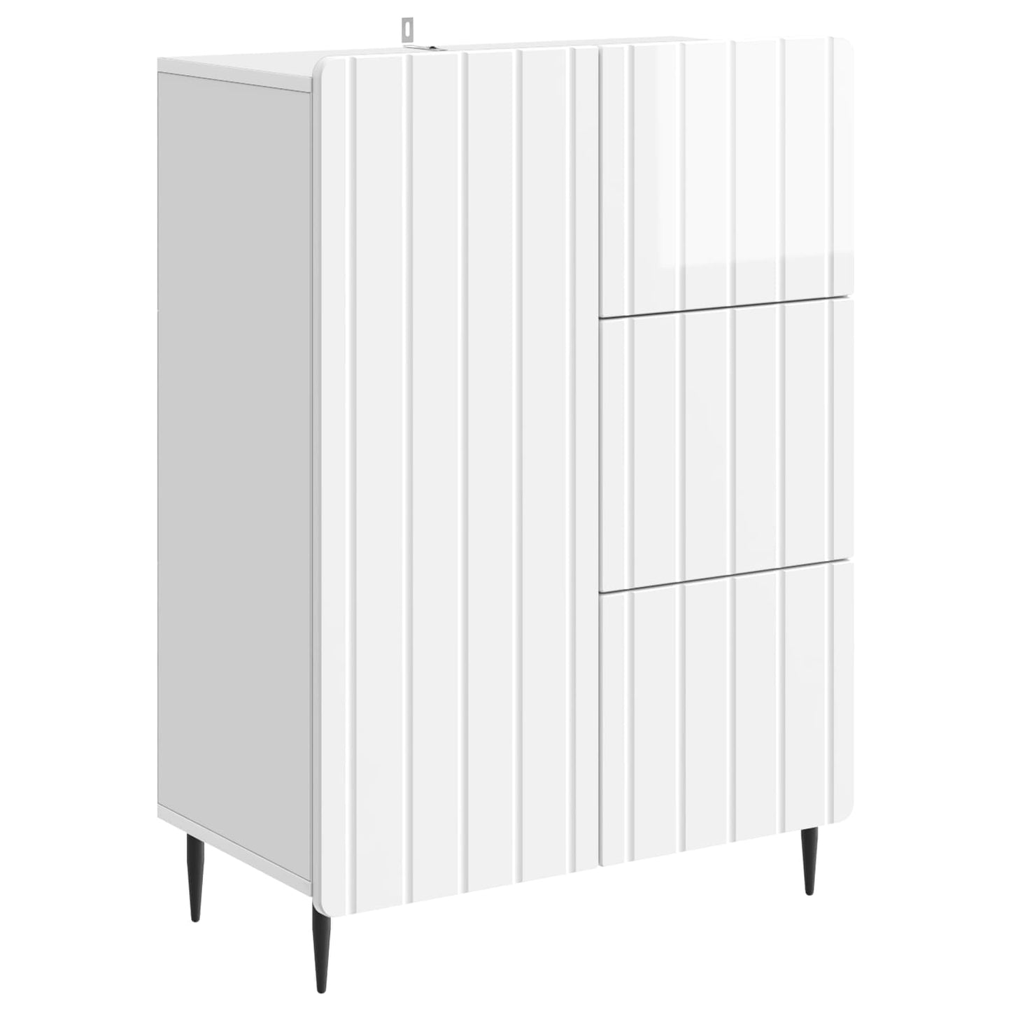 Serviesskap Høgglans hvit 66 x 34,5 x 91,5 cm Konstruert tre