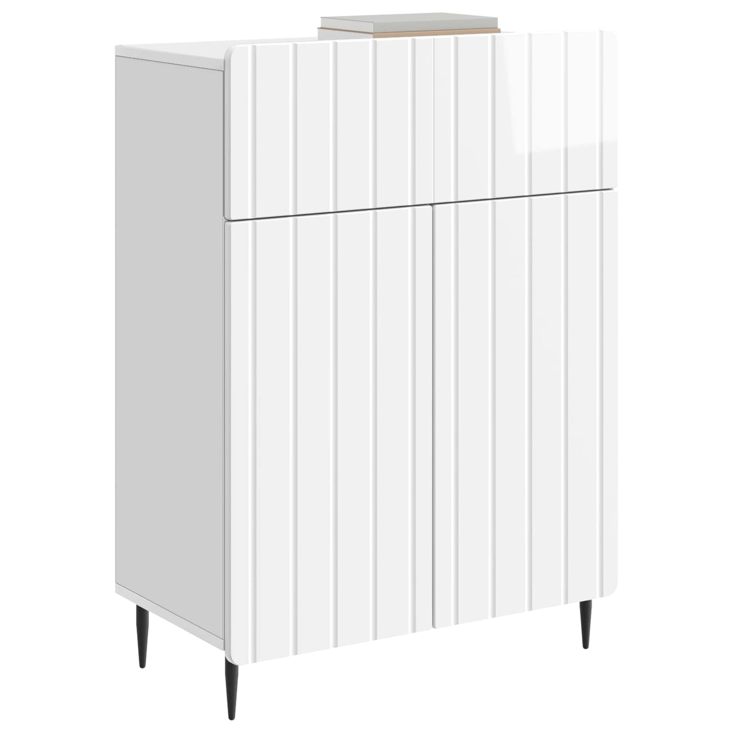 Serviesskap Høgglans hvit 66 x 34,5 x 92 cm Konstruert tre