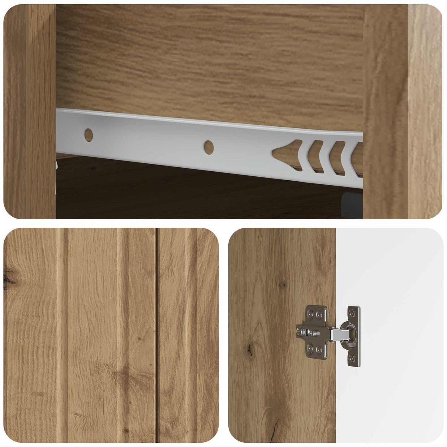 Serviesskap Artisan eik 66 x 34,5 x 92 cm Konstruert tre