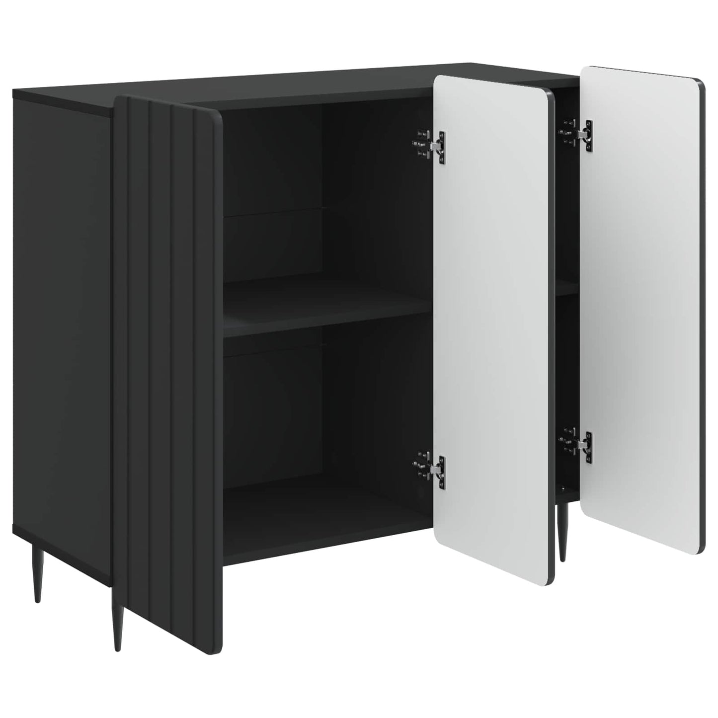 Serviesskap Svart 89 x 34,5 x 82 cm Konstruert tre