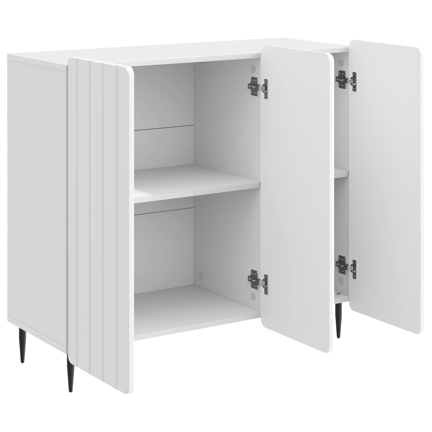 Serviesskap Høgglans hvit 89 x 34,5 x 82 cm Konstruert tre